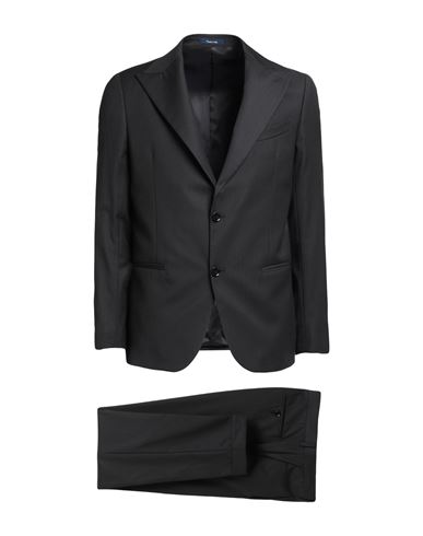 Guarinucci Man Suit Black Size 42 Polyester, Viscose