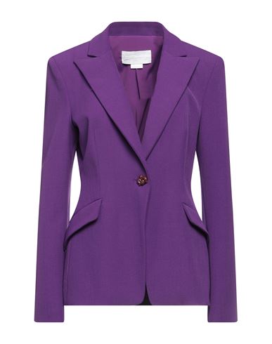 Genny Woman Blazer Purple Size 8 Polyester, Wool, Elastane
