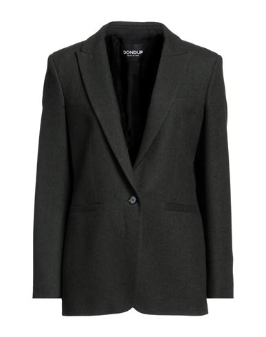 Dondup Woman Suit Jacket Dark Green Size 6 Polyester, Viscose, Wool, Elastane