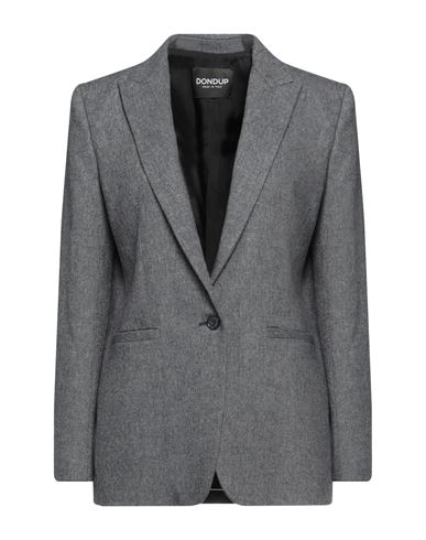 Dondup Woman Suit Jacket Steel Grey Size 4 Polyester, Viscose, Wool, Elastane