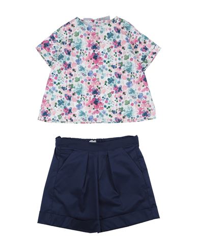 Il Gufo Babies'  Toddler Girl Co-ord White Size 6 Cotton In Navy Blue