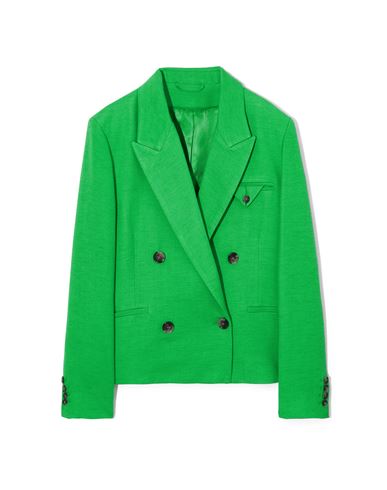 Shop Cos Woman Blazer Green Size 12 Vise, Linen