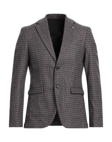 Officina 36 Man Suit Jacket Camel Size 42 Virgin Wool, Polyamide, Silk, Polyester, Elastane In Multi