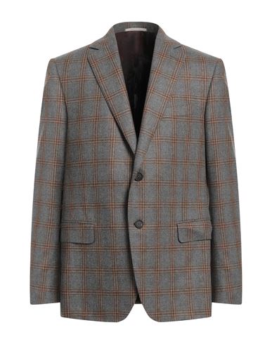 Pal Zileri Man Suit Jacket Lead Size 42 Wool In Grey