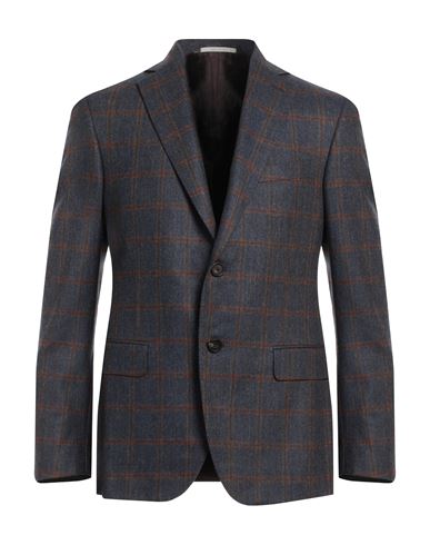 Pal Zileri Man Suit Jacket Slate Blue Size 46 Wool