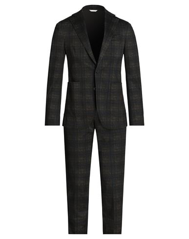 Manuel Ritz Man Suit Dark Brown Size 36 Polyester, Viscose, Elastane