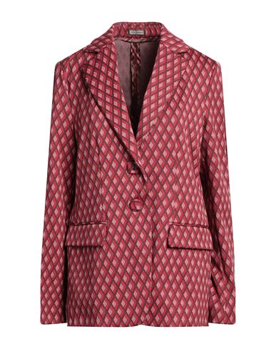Maliparmi Malìparmi Woman Suit Jacket Brick Red Size 8 Polyamide, Elastane In Red