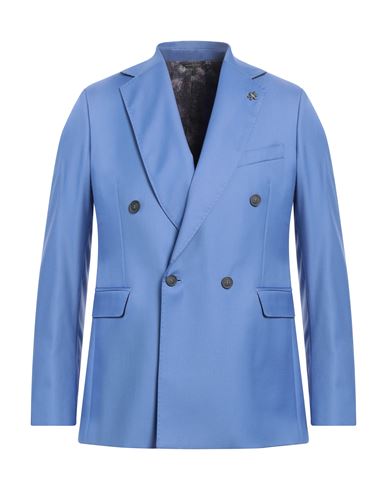 Ungaro Man Suit Jacket Azure Size 42 Virgin Wool In Blue