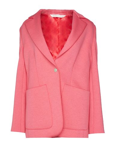 Shop Palm Angels Woman Blazer Coral Size 6 Cotton, Polyester In Red