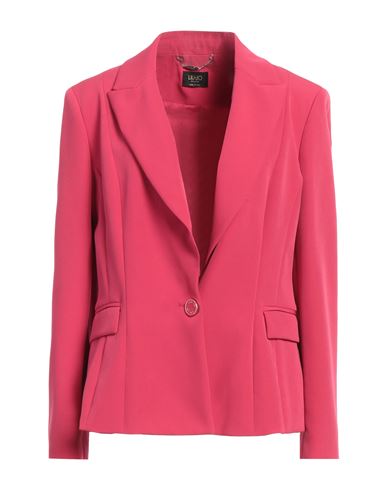 Liu •jo Woman Blazer Fuchsia Size 12 Polyester, Elastane In Pink