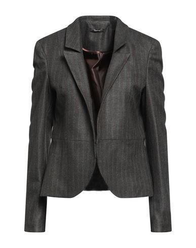 Hanita Woman Blazer Lead Size 8 Polyester, Viscose, Elastane In Grey