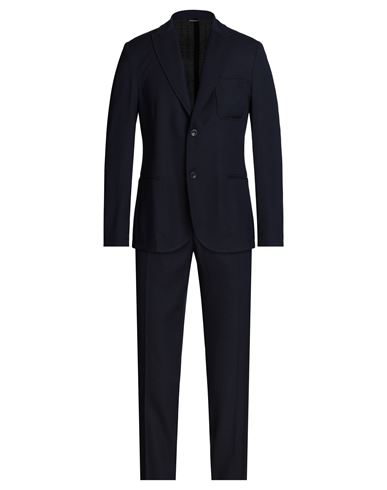Shop Daniele Alessandrini Man Suit Midnight Blue Size 40 Polyester, Viscose, Elastane