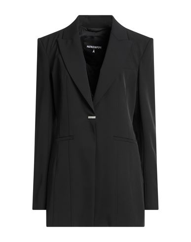 Patrizia Pepe Woman Blazer Black Size 8 Polyester, Elastane In Black