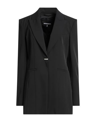 Shop Patrizia Pepe Woman Blazer Black Size 10 Polyester, Elastane