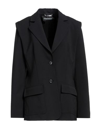 Alberta Ferretti Woman Blazer Black Size 10 Polyester, Virgin Wool, Elastane