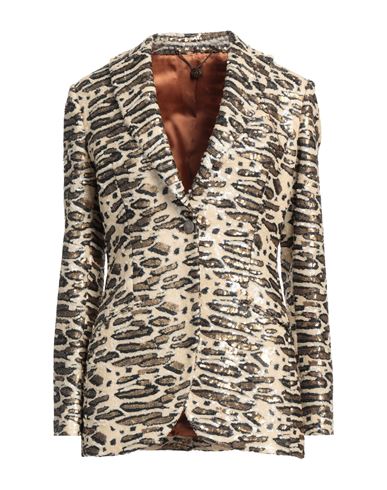 Maurizio Miri Woman Suit Jacket Beige Size 8 Polyester