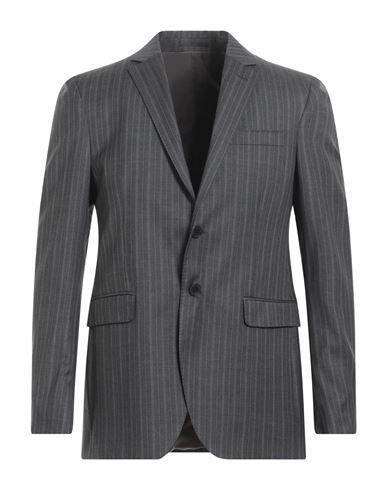Valentino Man Suit Jacket Lead Size 42 Virgin Wool In Grey