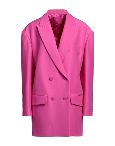 Valentino Garavani Woman Blazer Fuchsia Size 4 Virgin Wool, Silk In Pink