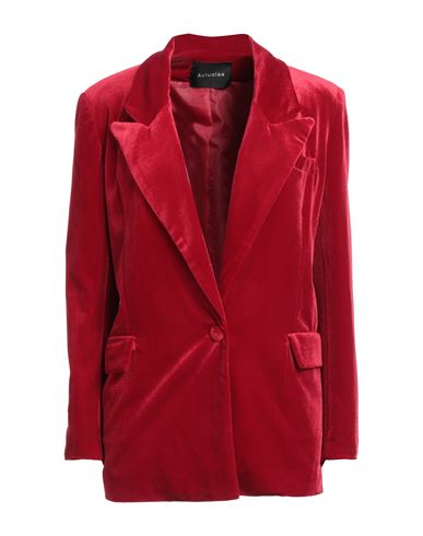 Actualee Woman Blazer Red Size 10 Polyester, Elastane