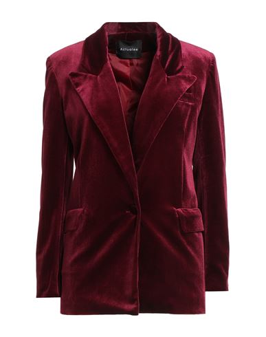 Actualee Woman Blazer Burgundy Size 6 Polyester, Elastane In Red