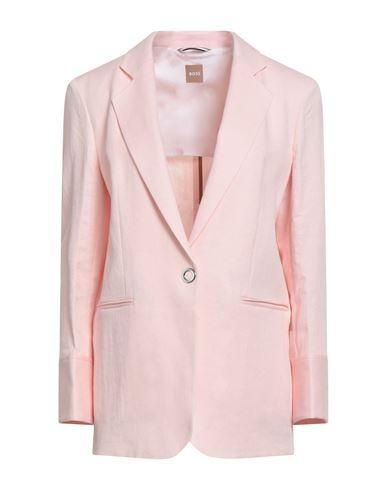 Hugo Boss Boss Woman Blazer Light Pink Size 8 Linen, Viscose, Elastane