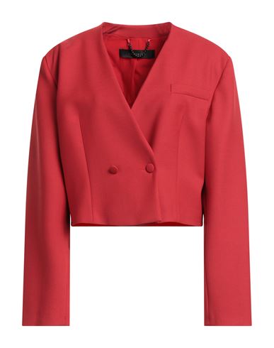 Shop Federica Tosi Woman Blazer Red Size 10 Polyester, Wool, Elastane