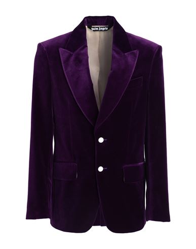 Palm Angels Man Suit Jacket Deep Purple Size 38 Cotton In Purple