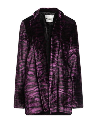 Ottod'ame Woman Blazer Dark Purple Size 6 Viscose, Nylon