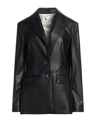 Suoli Woman Suit Jacket Black Size 10 Polyurethane