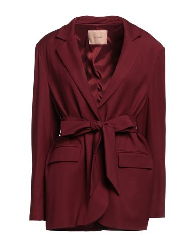 Twinset Woman Suit Jacket Garnet Size 6 Viscose, Wool, Elastane In Red