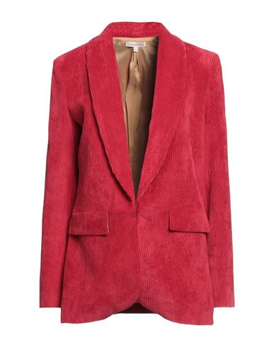 Camicettasnob Woman Blazer Red Size 6 Polyester, Polyamide, Elastane