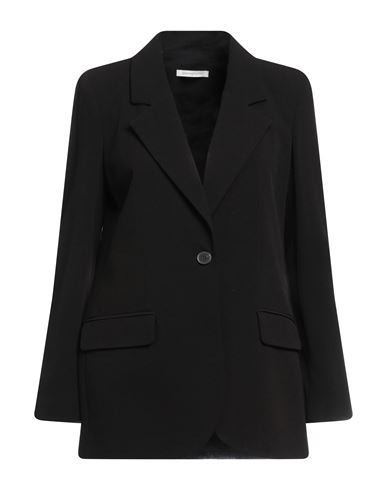Biancoghiaccio Woman Blazer Black Size 8 Polyester, Viscose, Elastane