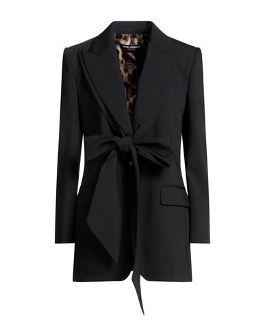 Dolce & Gabbana Woman Suit Jacket Black Size 6 Virgin Wool, Elastane