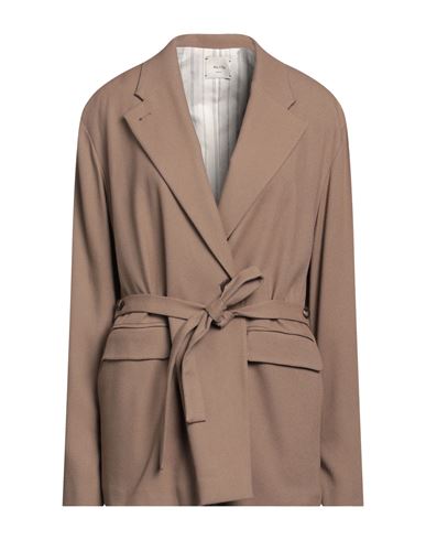 Alysi Woman Blazer Light Brown Size 4 Viscose, Wool, Cotton, Acetate, Polyester In Beige