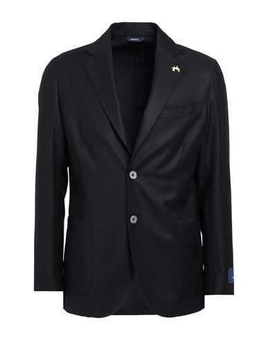 Tombolini Man Blazer Black Size 42 Virgin Wool In Black