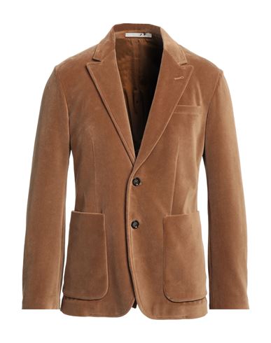 Paolo Pecora Man Blazer Camel Size 44 Cotton, Polyamide, Elastane In Beige