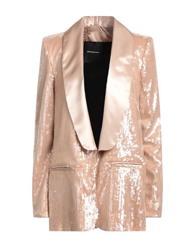 Marco Bologna Woman Suit Jacket Sand Size 10 Polyester In Rose Gold