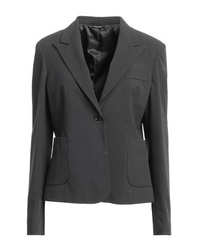 Hanita Woman Blazer Black Size 10 Polyester, Viscose, Elastane In Gray