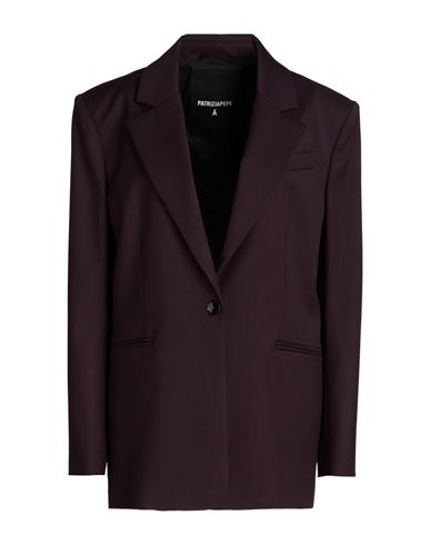 Patrizia Pepe Woman Blazer Deep Purple Size 8 Polyester, Viscose, Elastane In Purple