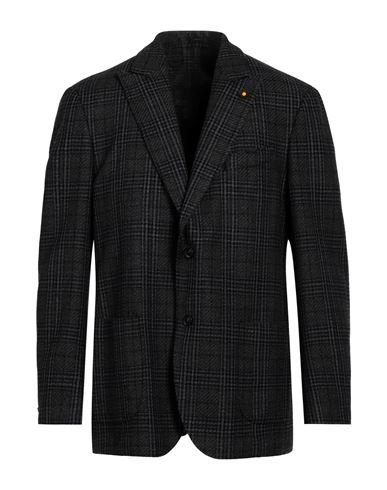 Shop Lardini Man Blazer Grey Size 46 Wool, Silk, Cotton, Linen