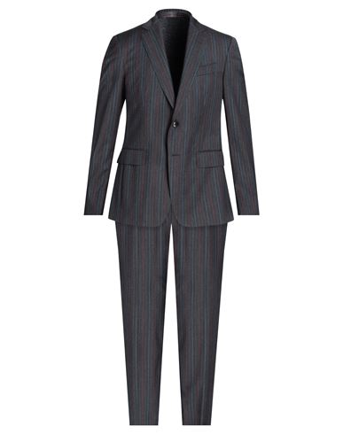 Etro Man Suit Lead Size 40 Wool, Mohair Wool In Grey