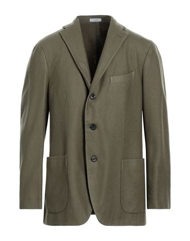 Boglioli Man Suit Jacket Military Green Size 44 Cashmere