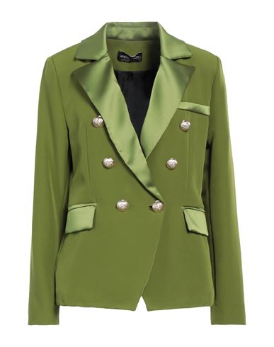 Vanessa Scott Woman Blazer Green Size M Polyester, Elastane