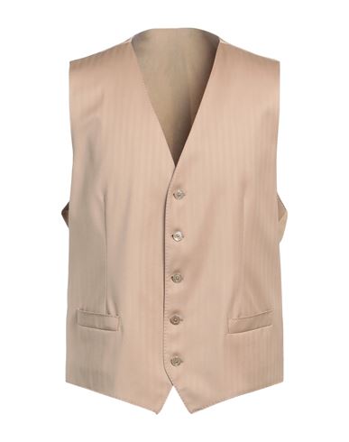 Dolce & Gabbana Man Tailored Vest Beige Size 34 Wool, Silk