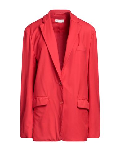 Dries Van Noten Woman Suit Jacket Red Size 6 Wool, Elastane