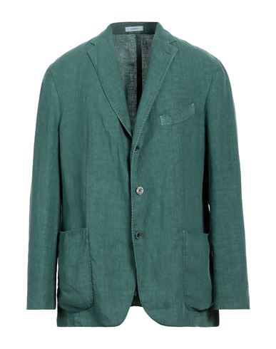 Boglioli Man Suit Jacket Green Size 46 Linen
