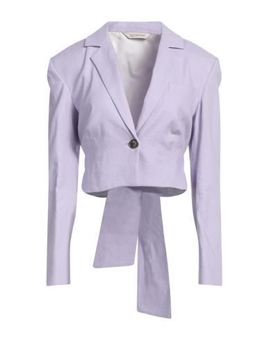 L'autre Chose L' Autre Chose Woman Suit Jacket Lilac Size 4 Linen, Cotton In Purple