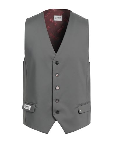 Berna Man Tailored Vest Lead Size 3xl Cotton, Polyamide, Elastane In Grey