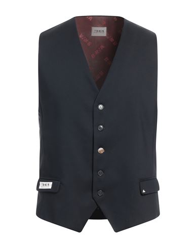 Berna Man Tailored Vest Midnight Blue Size M Cotton, Polyamide, Elastane