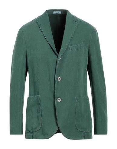 Boglioli Man Blazer Green Size 42 Cotton, Linen